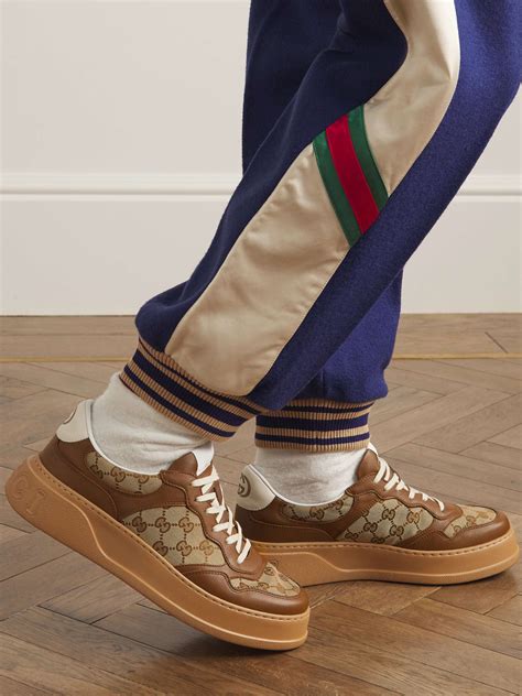 GUCCI Jive Monogrammed Canvas and Leather Sneakers for 